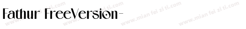 Fathur FreeVersion字体转换